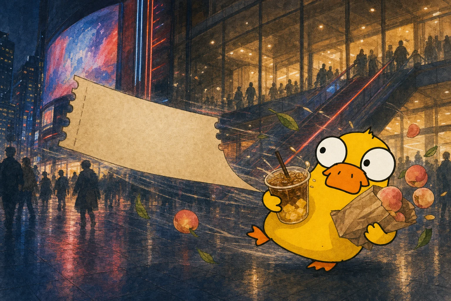 Tatia races through a city-night seasonal coffee launch